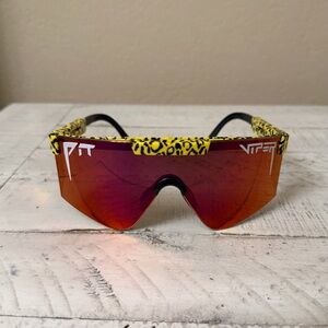 Pit Viper Carnivore 2000 Sunglasses with Yellow Leopard Print